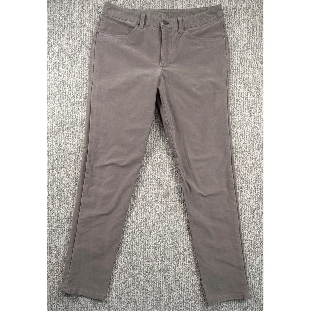 Lululemon ABC Pants Mens 31*Grey Brown Slim Canvas Fit‎ 5-Pocket Trousers